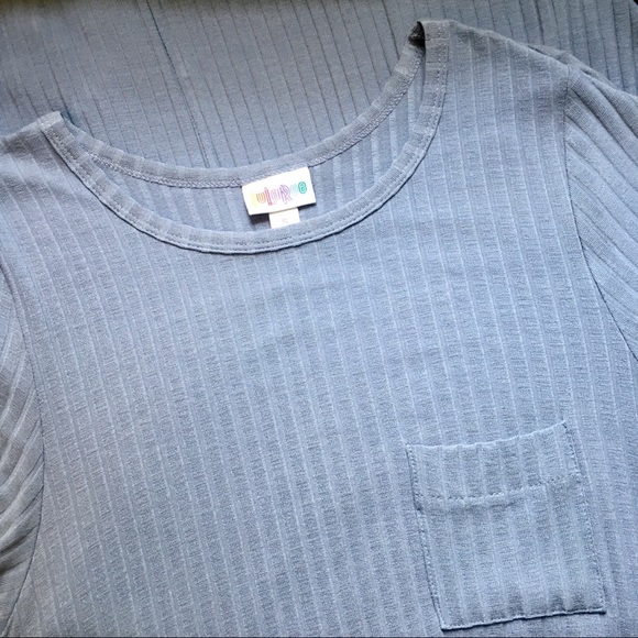 LuLaRoe Shirt Dress Solid Blue Carly Size Small - Picture 2 of 6